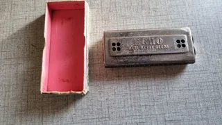 Rare Vintage Hohner Echo Cg 54/64 M 2 Double Sided Harp Harmonica Box