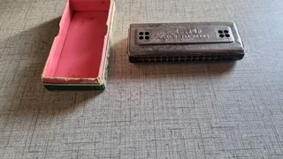 RARE VINTAGE HOHNER ECHO CG 54/64 M 2 DOUBLE SIDED HARP HARMONICA Box