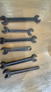 Vintage spanners made in Germany and England ect for sale.