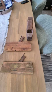 Vintage wood hand planers up for grabs at R150 for the lot.