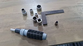 Some sockets  and tools for sale.