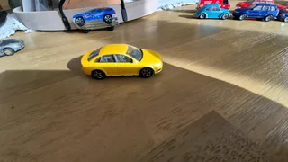 RealToy Audi RS4 Saloon, 1:59 Scale, Die Cast, Rare, Yellow, Good Cond.