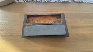 Vintage Knife Blade Sharpening Stone in Wood Box.