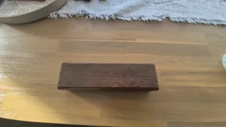 Vintage Knife Blade Sharpening Stone in Wood Box.
