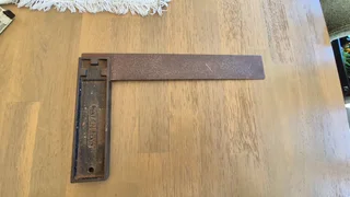 Vintage Stanley USA 12” Cast Steel Set Square – Good Condition.