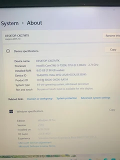 Acer Aspire A315-51 core i5