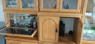 Grafton Everest solid oak tv cabinet wall unit