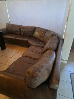 Corner lounge suite from Coricraft fuller leather.