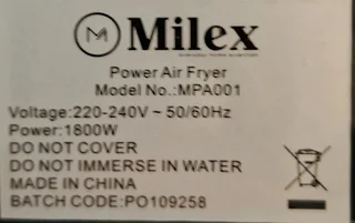 Milex air fryer xxxL