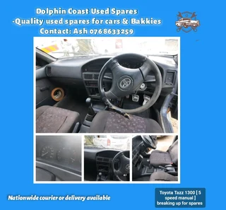 Toyota Tazz 1300 breaking up for spares