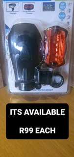 bicycle front and rear light combo includes batteries