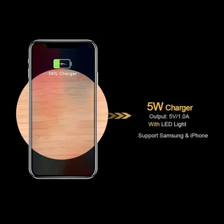 Wireless charger wood grain for sale brand new