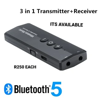 Bluetooth 3 in 1 transmitter receiver built-in lithium ion battery