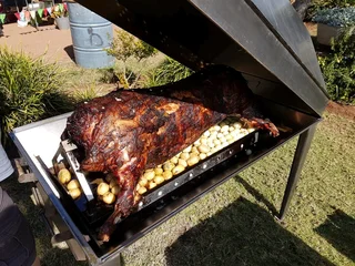 Charcoal Spit Braai Hire. Also available A Braai master to do your mea
