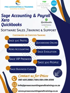 Accounting and Payroll Software Programs and Training offered