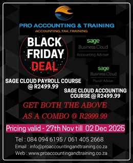 Black Friday Special – Limited Time Only! Combo Bookkeeping & Payroll @ R3000.00