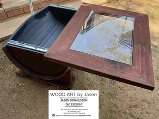Wine barrel coffee table