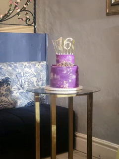 Birthday cake table