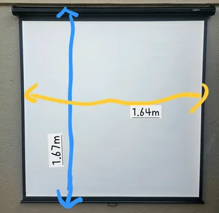 Ultralink UL-PS004N 150 x 150cm Pull Down Projector Screen