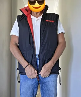 Jagermeister Embroided Reversable Puffer Jacket, with Detachable Sleeves. 4 Jackets in 1.