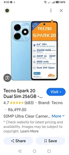 Cell phone Tecno 20 for sale cheap