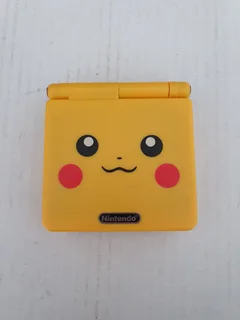 Nintendo Game Boy Advance SP Pikachu Handheld System - AGS-101 &#43; Charger - Tested
