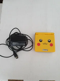 Nintendo Game Boy Advance SP Pikachu Handheld System - AGS-101 &#43; Charger - Tested