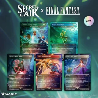 MTG Secret Lair x Final Fantasy: Grimoire Rainbow Foil Edition - Magic The Gathering *Limited*