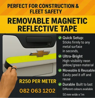 Removable Magnetic Reflective Safety Tape Temporary Construction Vehicle  Tape Hi-Viz