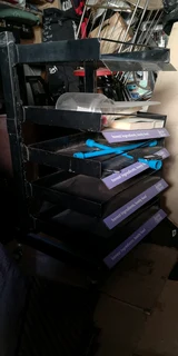 Mobile Tool Trolley with 5 Adjustable Metal Shelves