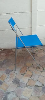 Aluminium fold up chair blue R150 - very sturdy easy pack away