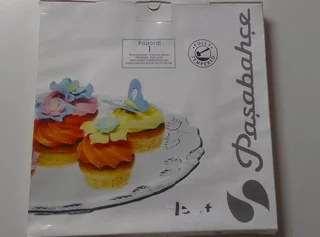 Glassware:  cake plate