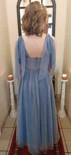 Blue-Grey Tulle Evening Dress - R750