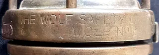 Rare Vintage The Wolf safety lamp No 7 R.M.B.S in good condition.