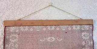 Stunning Vibrant Colours Vintage Wall Hanging Prayer Rug. 1.10 Meter x 67cm