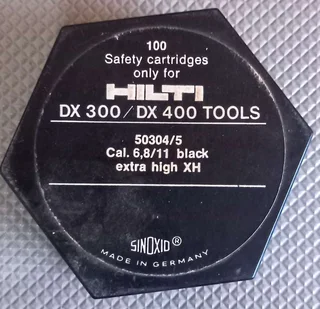 300 Hilti Cartridges Red/Yellow/Black DX300 / DX400
