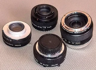 Various Teleconverter Lenses in Working Condition