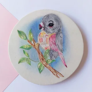 Embroidery painted art