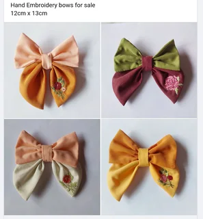 Embroidery bows