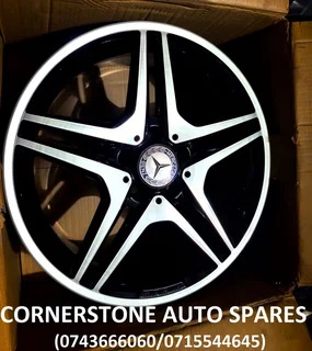 Mercedes A/b Class W176,w246 18 Inch 5 Twin Spoke Alloy Wheels With Black & Diamond