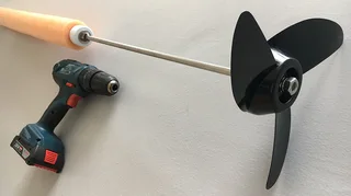 Battery-operated Drill Attachment Outboard Motor for Tender