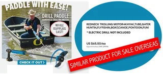 Battery-operated Drill Attachment Outboard Motor for Tender