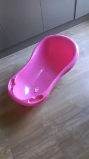 Pink baby bath
