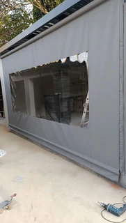 Canvas patio roller blinds and awnings