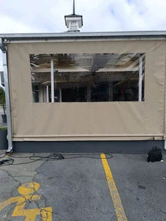 Canvas patio roller blinds and awnings