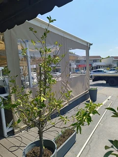 Canvas patio roller blinds and awnings