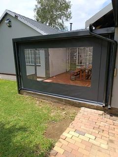 Canvas patio roller blinds and awnings