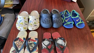 Kids crocs,Nike and havinnas