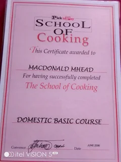 Am looking for Housekeeping/ Cooking/ and/or Gardening work, preferably 3 days a week