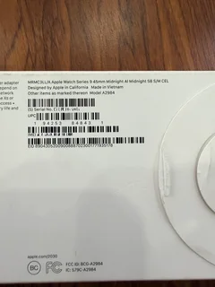 Apple Watch Series 9 GPS &#43; Cellular | 45mm Midnight Aluminum Case | Midnight Sport Band S/M